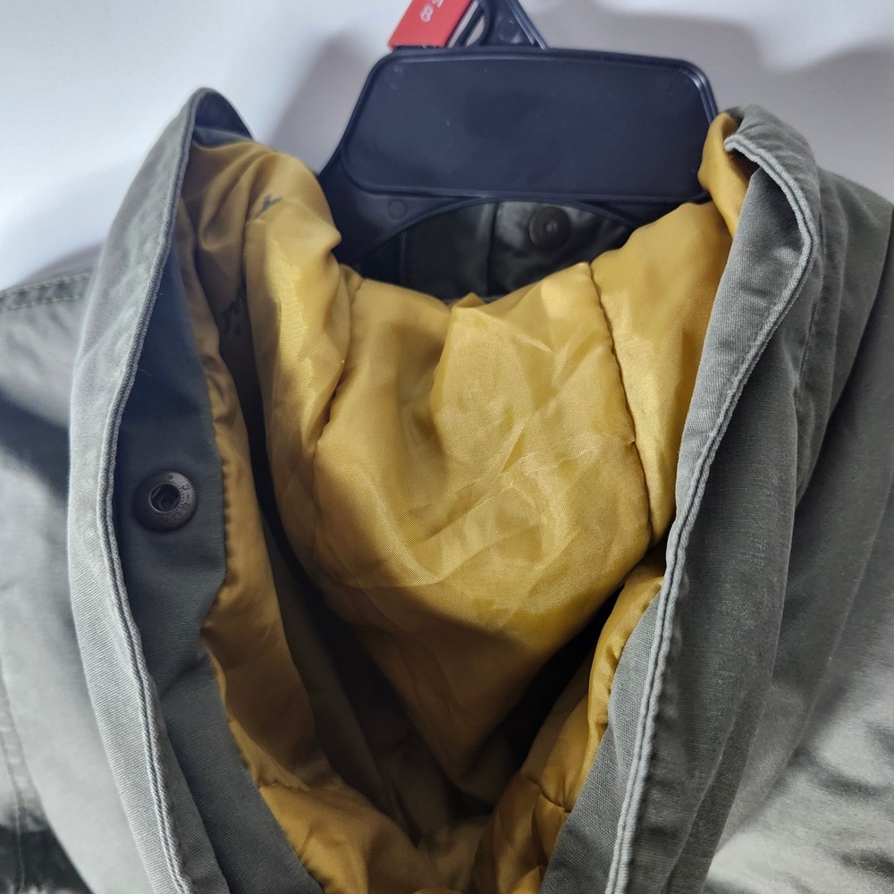 GapKids Girls Olive Green Utility Parka Hooded Jacket Quilted Lining Size S 6-7 - Picture 7 of 8